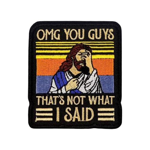 Jesus OMG,YOU GUYS Patches Klett Fun Aufnäher mit Klettverschluss Patch Taktische Applikation Moral Militär Patches Für Kleidung Rucksäcke Mütze Jacke von Uixxducc