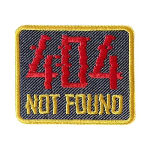 Klett Patch 404 NOT FOUNOD Taktische Moral Patches Militär Patches Drucken Applikation Aufnäher Für Taktische Kleidung Rucksack Baseballkappe Uniform von Uixxducc