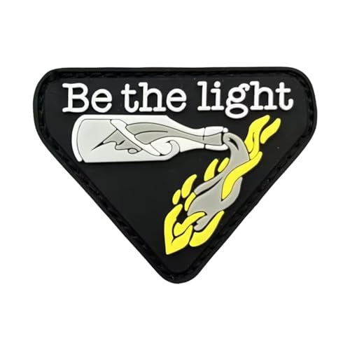 Klett Patch Be The Light Militär Patches Klett Aufnäher PVC Moral Abzeichen Hook Patches Für DIY Kleidung Rucksack Baseballkappe Uniform von Uixxducc