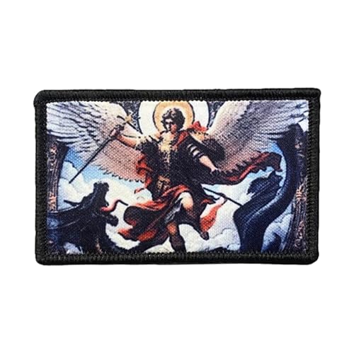 Klett Patches, "Archangel Michael" Militär Patch Drucken Aufnäher Patches Hook Loop Aufnäher Patches, für DIY Kleidung Rucksack Gear Hat Backpack Jackets von Uixxducc
