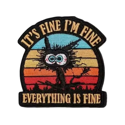 Klett Patches EVERYTHING IS FINE Lustig Patches Süße Katze Klett MilitäR Taktisch Aufnäher Patch Für Taktische Kleidung Rucksack Baseballkappe Weste Klett Patches EVERYTHING IS FINE Lustig Patches Süße Katze Klett MilitäR Taktisch Aufnäher Patch Für Taktische Kleidung Rucksack Baseballkappe Weste von Uixxducc