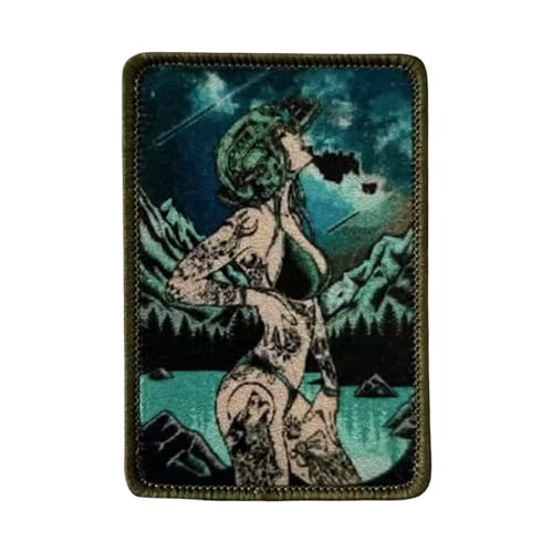 Klett Patches Mädchen unter dem Nachthimmel Stickerei Aufnäher Patches Tactical Morale Hook Loop Patches for DIY Kleidung Rucksack Gear Hat Backpack Klett Patches Mädchen unter dem Nachthimmel Stickerei Aufnäher Patches Tactical Morale Hook Loop Patches for DIY Kleidung Rucksack Gear Hat Backpack von Uixxducc