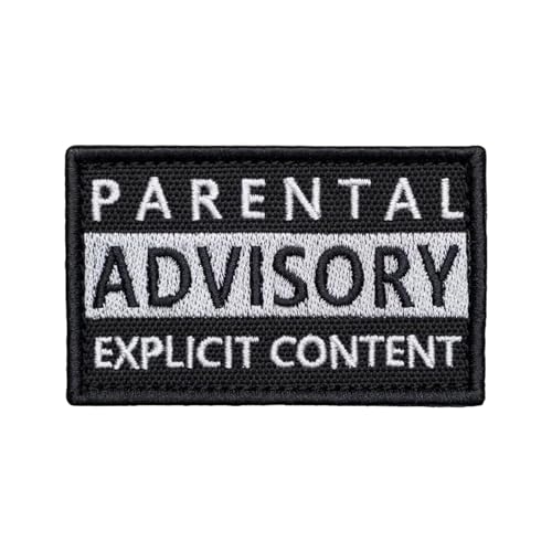 "Parental Advisory" Patches Klett, Military Patch PVC Taktische Moral Aufnäher für Hüte Taschen Jacken Jeans Taktische Ausrüstung von Uixxducc