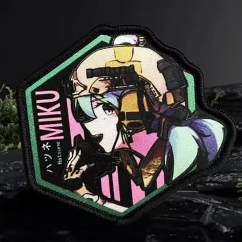 Patches Klett Anime-Mädchen Militär Patch Aufnäher Patches Taktisch Klett Patches Für Taktische Kleidung Rucksack Baseballkappe Jeans Weste von Uixxducc