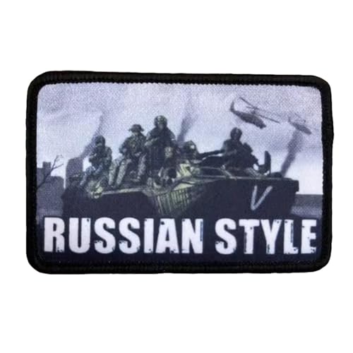 "RUSSIAN STYLE" Aufnäher Patches Hook Loop Taktisch Moral MilitäR Patches Klett Drucken Patch Für Taktische Kleidung Rucksack Baseballkappe Uniform von Uixxducc
