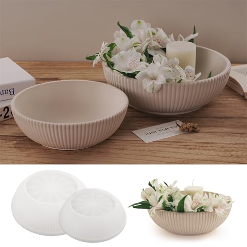 Silikonform Gießform Schale für Bowl, Rund Obsttablett Silikonformen Schale, Gießformen für Epoxidharz, Kerzen & Schokolade, Silikonform Teller für DIY-Projekt (Klein) von Uixxducc