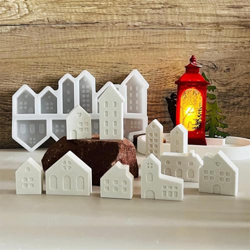 Silikonformen Gießformen Häuser Kerzenformen zum Gießen, Mini Silikonform Haus Gips Zum Gießen Silikonform Weihnachten Gießformen Haus DIY-Projekte und Handwerksliebhaber Silikonformen Gießformen Häuser Kerzenformen zum Gießen, Mini Silikonform Haus Gips Zum Gießen Silikonform Weihnachten Gießformen Haus DIY-Projekte und Handwerksliebhaber von Uixxducc