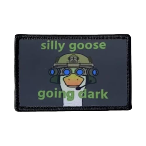 Silly Goose Going Dark Moral Tactical Patches Funny Hook & Loop Patch Badge Armband für taktischen Rucksack, Armeewesten, Jacken, Jeans, Hüte, Helme Silly Goose Going Dark Moral Tactical Patches Funny Hook & Loop Patch Badge Armband für taktischen Rucksack, Armeewesten, Jacken, Jeans, Hüte, Helme von Uixxducc