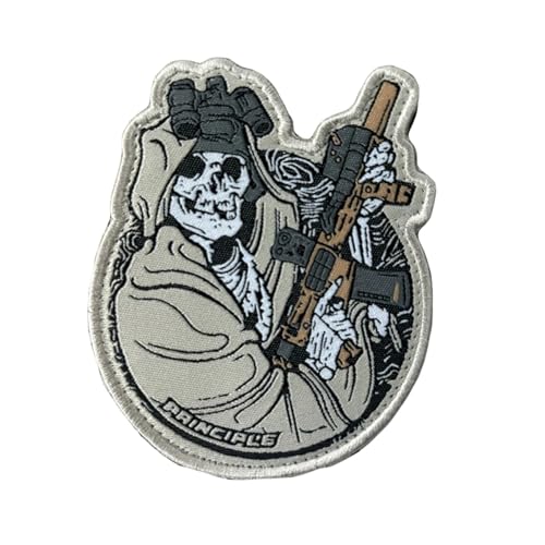 Tactical Morale Patch, Totenkopf Patch,Appliques Militär Taktisch Moral Hook Loop Aufnäher für Kleidung Rucksack Uniform Weste Jacken von Uixxducc
