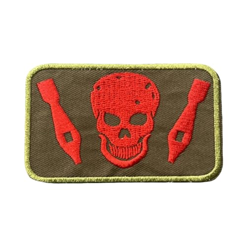 Tactical Patches, Schädel Gestickt Abzeichen, Militärarmband, DIY Dekorative Patches, Kleidung Patch mit Haken und Schleife von Uixxducc