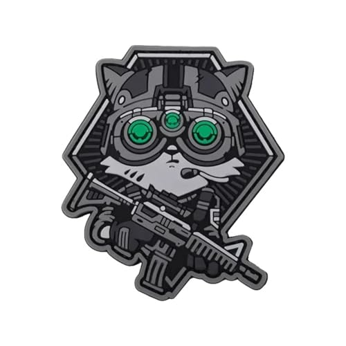 Taktische Katze PVC Patch, Haken und Schleife Militär Aufnäher Patches Tactical Morale Hook Loop Patch for Tactical Gear Hat Backpack Jackets von Uixxducc