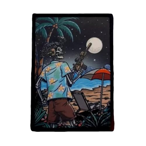 Taktischer Totenkopf Holiday Patch, Aufnäher Patches Tactical Morale Hook Loop Patches for DIY Taktische Mountaineering Kleidung Rucksack Gear Hat Jackets von Uixxducc