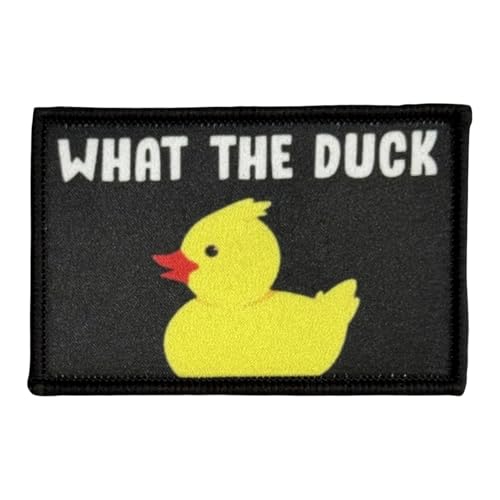 WHAT THE DUCK Klett Patch Lustiges Ente Taktische Morale Aufnäher Patches Mit Klettverschluss Für DIY Kleidung Rucksäcke Jacken Jeans Uniform von Uixxducc