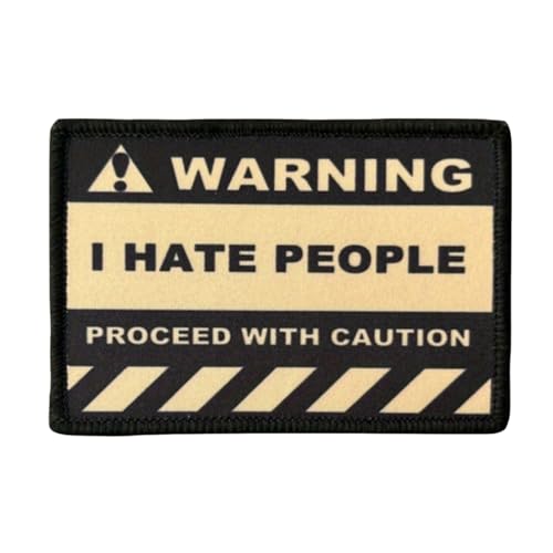 Warnung I Hate People Taktische Patches, Militär-Moral-Armband, Rucksack, Klettverschluss, bedruckte Aufkleber für Kleidung, Jacken, Jeans, Hüte, Helme Warnung I Hate People Taktische Patches, Militär-Moral-Armband, Rucksack, Klettverschluss, bedruckte Aufkleber für Kleidung, Jacken, Jeans, Hüte, Helme von Uixxducc