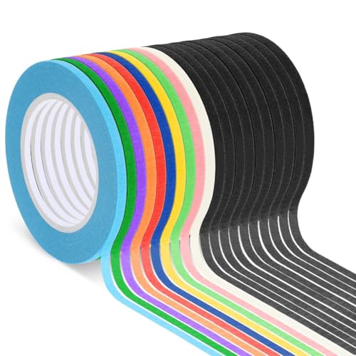 Ujjdwiurgh 20 Rollen 1/8 Whiteboard-Klebeband, Grafikband, Nadelstreifenband f¨¹r Trockenl?schtafeln, Drapierband, Rasterband Ujjdwiurgh 20 Rollen 1/8 Whiteboard-Klebeband, Grafikband, Nadelstreifenband f¨¹r Trockenl?schtafeln, Drapierband, Rasterband von Ujjdwiurgh