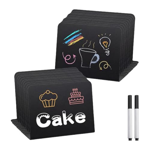Ujjdwiurgh 20 Stück PVC Buffet, Mini-Kreidetafeln Set, Abwischbare Tischplatte Mini-Kreidetafeln, Namensschild Tischkarte Preisschilder von Ujjdwiurgh