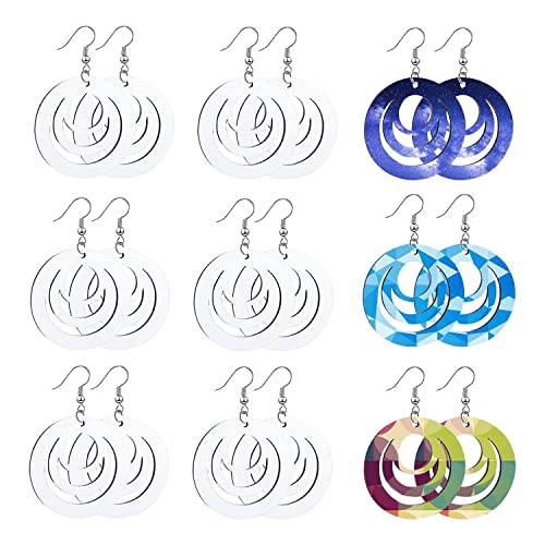 Ujjdwiurgh 30 St¨¹Ck Sublimationsblank-Ohrringe, W?Rme¨¹Bertragung, Sublimationsdruck, Drahthaken, Ohrringe f¨¹r DIY-Schmuckherstellung, von Ujjdwiurgh