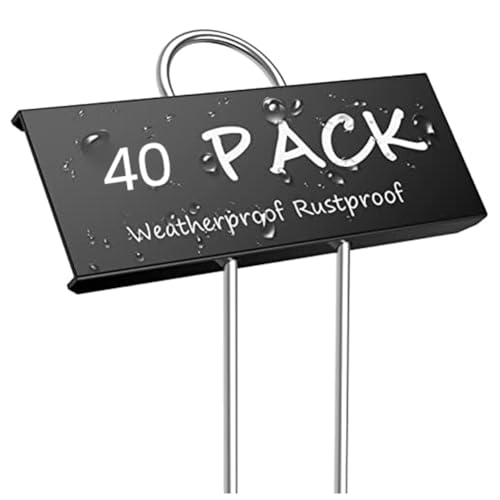 Ujjdwiurgh 40er-Pack Metall-Pflanzenetiketten, Wetterfeste Gartenmarkierungen, Wiederverwendbare Kindergartenetiketten für Gemüse, Blumen, Samen, Gewächshaus von Ujjdwiurgh