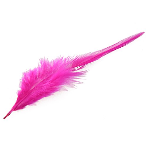 Ujjdwiurgh 50 Stueck gefaerbte Federn Fuer 10-15 cm - Rose rot von Ujjdwiurgh