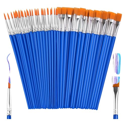 Ujjdwiurgh 50-Teiliges Pinselset, Klein, Pinsel f¨¹r Kinder, Feine Pinsel, Detailpinsel f¨¹r Modell, Leinwand, Gesicht von Ujjdwiurgh