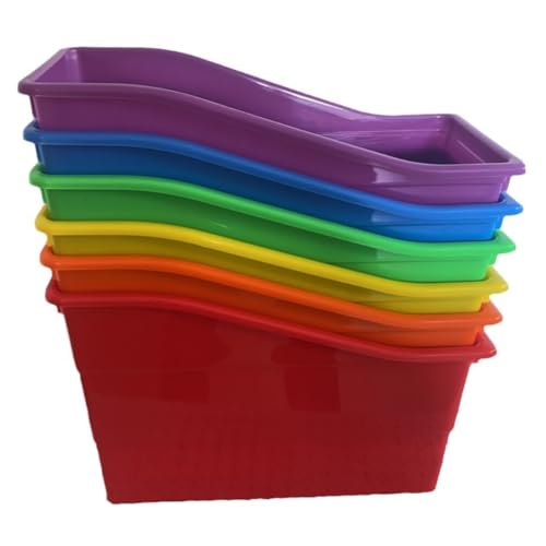 Ujjdwiurgh Buch- und Ordnerhalter, f¨¹r das Klassenzimmer, Vertikale Aufbewahrung Aus Kunststoff, Buch-Organizer-Ordner, B¨¹roorganisation, 6 St¨¹ck von Ujjdwiurgh