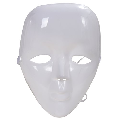 Ujjdwiurgh Kunststoff Leere Weisse Vollmaske Gesichtsmaske Weiblich Maske fuer Kostuem Ball von Ujjdwiurgh