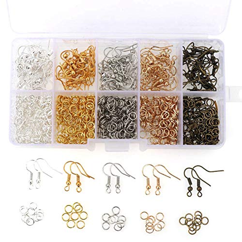 Ujjdwiurgh Ohrhaken Einzelkreis Ohrringe Ohrringe Diy Material Handgemachtes ZubehöR Material Bag Set von Ujjdwiurgh