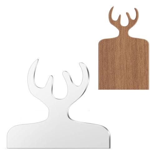 Ukbzxcmws Weihnachts-Elchgriff-Schablone, Schneidebrett, Fräs-Vorlage, Charcuterie-Brett, Acrylgriff, Tracing-Schablonen, Führungswerkzeug, Griffschablone, Acrylgriff-Schablone für Oberfräse von Ukbzxcmws