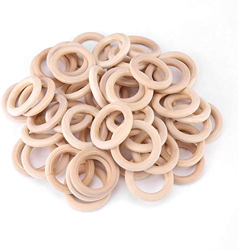 100PCS Naturholz Bastelringe 40mm Unvollendete Holzschleife Kreis Anhänger Steckverbinder Schmuckherstellung Zubehör 100PCS Naturholz Bastelringe 40mm Unvollendete Holzschleife Kreis Anhänger Steckverbinder Schmuckherstellung Zubehör von Ulalaza