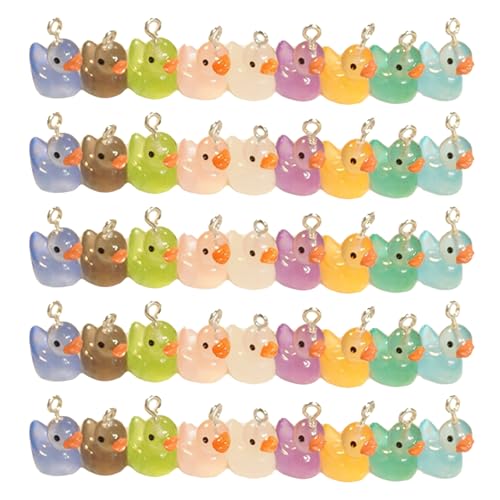 100pcs Harz Mini Ornament Enten Vögel Schlamm Charms gemischt Set Handwerk Zubehör DIY Miniatur Szene Layout Mikro Home Dekoration von Ulalaza