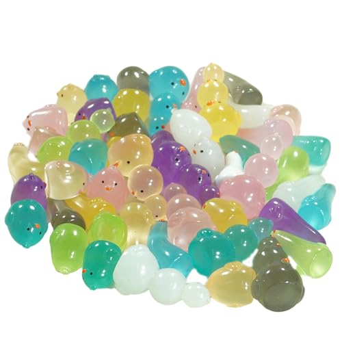 100pcs Harz Mini Ornament Enten Vögel Schlamm Charms gemischt Set Handwerk Zubehör DIY Miniatur Szene Layout Mikro Home Dekoration von Ulalaza