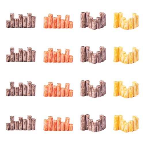 100pcs Harz Mini Zaun Drift Flasche Schlamm Charms gemischt Set Handwerk Zubehör DIY Miniatur Szene Layout Mikro Home Dekoration von Ulalaza