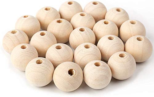 300 Stück natürliche Holzperlen DIY unvollendete Holzkugel handgemachte runde Halskette für die Herstellung von Schmuck Armband Handwerk Dekorationen von Ulalaza