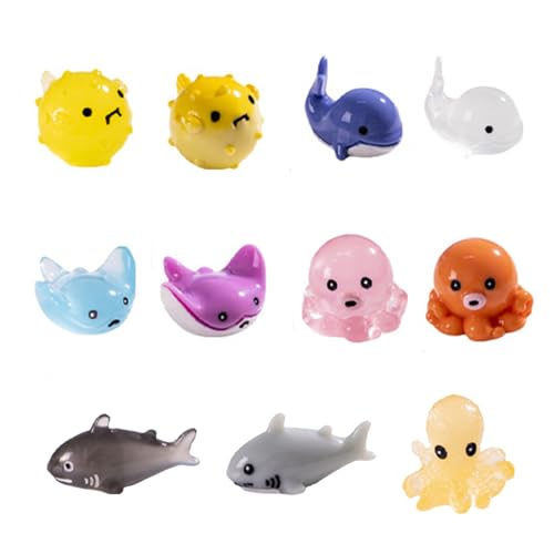 30pcs Harz Mini Ornament Tiere Pflanzen Schlamm Charms Gemischtes Set Handwerk Zubehör DIY Miniatur Szene Layout Micro Home Dekoration von Ulalaza