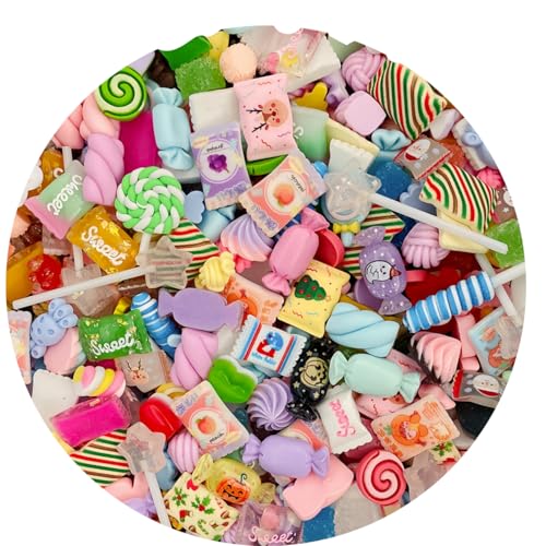 50pcs Cute Slime Charms Mixed Set Harz Flatback Making Supplies für DIY Craft Making und Ornament Scrapbooking Perlen Verschiedene Candy Fruit Cake Ornament 50pcs Cute Slime Charms Mixed Set Harz Flatback Making Supplies für DIY Craft Making und Ornament Scrapbooking Perlen Verschiedene Candy Fruit Cake Ornament von Ulalaza
