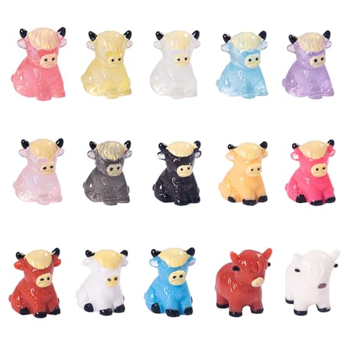 50pcs Harz Mini Ornament Tiere Pflanzen Schlamm Charms Gemischtes Set Handwerk Zubehör DIY Miniatur Szene Layout Micro Home Dekoration von Ulalaza