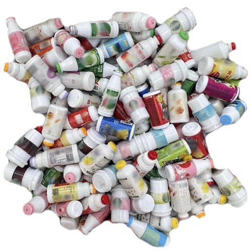 50pcs Harz Mini Zaun Drift Flasche Schlamm Charms gemischt Set Handwerk Zubehör DIY Miniatur Szene Layout Mikro Home Dekoration von Ulalaza
