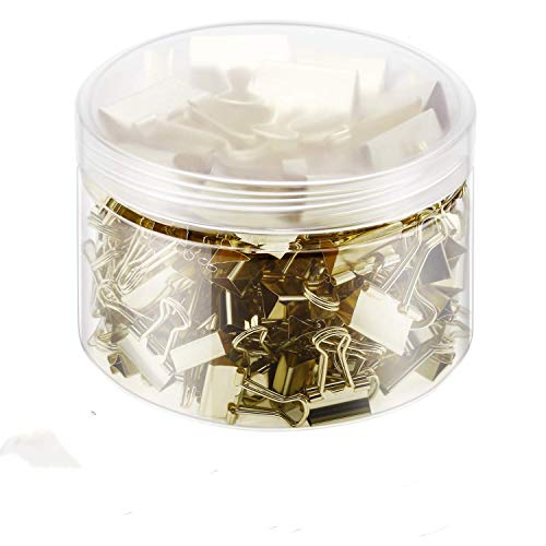 Metallic Binder Clip Set mit Box 6 Größen sortiert Mini farbige Büroklammer Clips für Home Office Metallic Binder Clip Set mit Box 6 Größen sortiert Mini farbige Büroklammer Clips für Home Office von Ulalaza