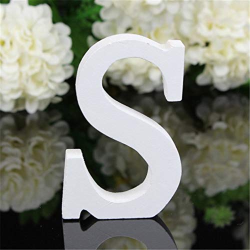 Ulalaza Weißer Holzbuchstabe für Handwerk DIY Alphabet hängende Wandbuchstaben Hochzeit, Geburtstag, Party, Zuhause Ulalaza Weißer Holzbuchstabe für Handwerk DIY Alphabet hängende Wandbuchstaben Hochzeit, Geburtstag, Party, Zuhause von Ulalaza