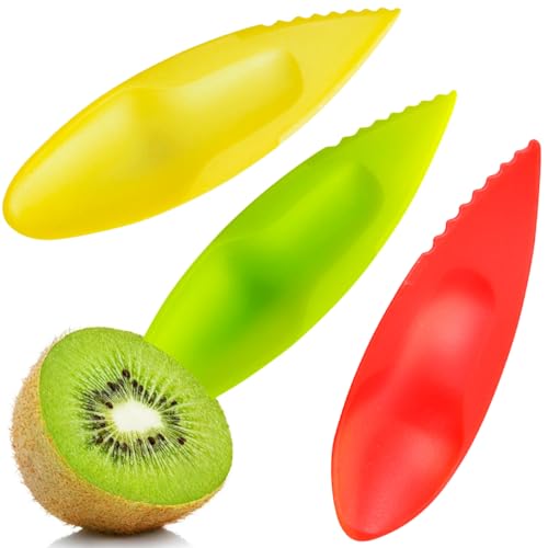 15 Stück Kiwi Löffel Spoon,Peeler Cutter Kunststoff,Kiwi Kunststoff Obst Peeler Cutter,kunststoff Löffel für Kiwis,Grapefruits,Passionsfrüchte,Küche Zubehör (Mehrere Farben) von Ulawellor