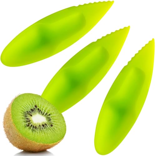 15 Stück Kiwi Löffel Spoon,Peeler Cutter Kunststoff,Kiwi Kunststoff Obst Peeler Cutter,kunststoff Löffel für Kiwis,Grapefruits,Passionsfrüchte,Küche Zubehör (grün) von Ulawellor