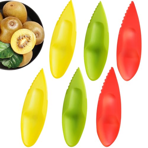 6 Stück Kiwi Löffel Spoon,Kiwi Schäler Plastic Kiwilöffel,Obst Helfer Messer Löffel,Kiwimesser,Fruit Peeler Cutter Spoon für Kiwis,Grapefruits,Passionsfrüchte,Küche Zubehör 6 Stück Kiwi Löffel Spoon,Kiwi Schäler Plastic Kiwilöffel,Obst Helfer Messer Löffel,Kiwimesser,Fruit Peeler Cutter Spoon für Kiwis,Grapefruits,Passionsfrüchte,Küche Zubehör von Ulawellor