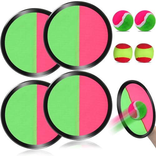 Ulikey Klettballspiel, Klettballspiel Catch Ball Set mit 4 Paddel und 4 Bälle, Wurfspiel Kinder Outdoor, Spielzeug Werfen Klettspiel für Children Adults Garden Outdoor Beach Mädchen Jungen Ulikey Klettballspiel, Klettballspiel Catch Ball Set mit 4 Paddel und 4 Bälle, Wurfspiel Kinder Outdoor, Spielzeug Werfen Klettspiel für Children Adults Garden Outdoor Beach Mädchen Jungen von Ulikey