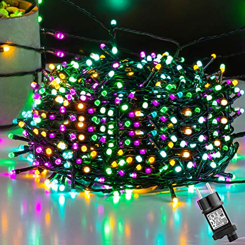 Ulinek bunte Lichterkette außen 50M Weihnachten 500LED Lichterkette bunt mit Strombetrieben Weihnachtsdeko Wasserdicht IP44 und 8 Anzeigenmodi für Fenster Weihnachtsbaum Balkon Terrasse Büsche Party Ulinek bunte Lichterkette außen 50M Weihnachten 500LED Lichterkette bunt mit Strombetrieben Weihnachtsdeko Wasserdicht IP44 und 8 Anzeigenmodi für Fenster Weihnachtsbaum Balkon Terrasse Büsche Party von Ulinek