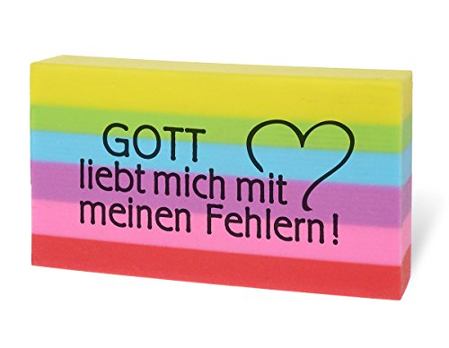 °° Regenbogenradiergummi "Gott liebt mich..." °° Regenbogenradiergummi "Gott liebt mich..." von Uljö