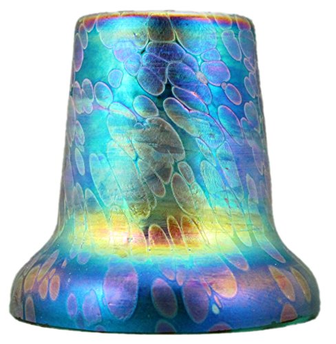 Fingerhut in XXL aus Glas, in Art Nouveau Technik in der Farbkombination türkis-blau von Ullmannglass