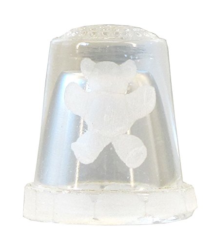 Ullmannglass Miniatur Fingerhut - von Hand graviert mit dem Dekor Teddybär von Ullmannglass