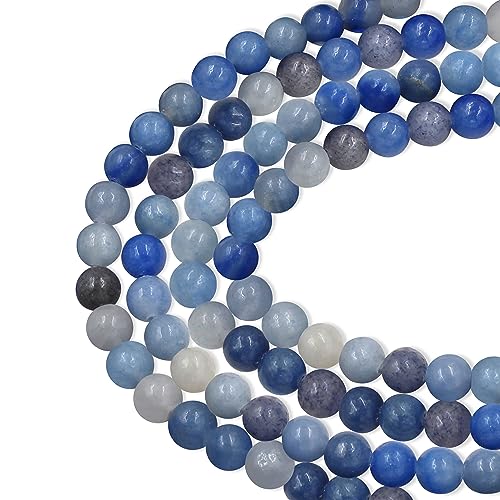 100 Stück 8 mm runde blaue Aventurin-Perlen für Schmuckherstellung DIY Handwerk Design mit 10 m Stretchschnur 100 Stück 8 mm runde blaue Aventurin-Perlen für Schmuckherstellung DIY Handwerk Design mit 10 m Stretchschnur von Uloveido