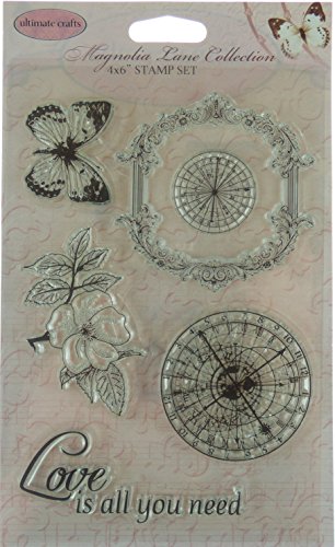 Ultimate Crafts 10,2 x 15,2 cm Clear Stamp Set – Zeitloses Garten, Kunststoff, transparent von Ultimate Crafts