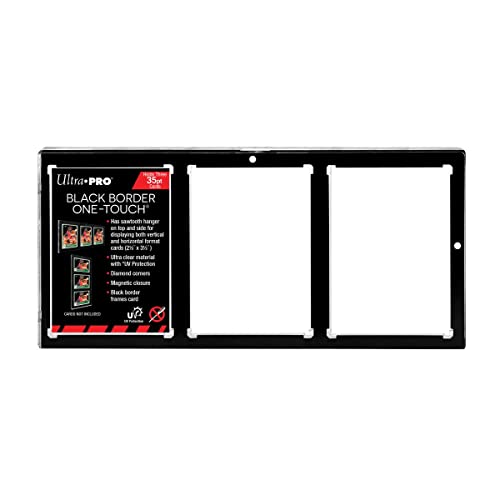 Ultra PRO 3-Card UV ONE-Touch Magnetic Holder – 35PT – Schwarzer Rand – für 3 Standardkarten 2,5" x 3,5" – Magnetverschluss – UV-Schutz – Kartenhalter mit Aufhänger für Hoch- & Querformat Ultra PRO 3-Card UV ONE-Touch Magnetic Holder – 35PT – Schwarzer Rand – für 3 Standardkarten 2,5" x 3,5" – Magnetverschluss – UV-Schutz – Kartenhalter mit Aufhänger für Hoch- & Querformat von Ultra Pro